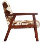 vidaXL Sillón de cuero auténtico de cabra blanco y marrón vidaXL Sillón de cuero auténtico de cabra blanco y marrón