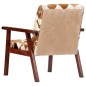 vidaXL Sillón de cuero auténtico de cabra blanco y marrón vidaXL Sillón de cuero auténtico de cabra blanco y marrón