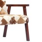 vidaXL Sillón de cuero auténtico de cabra blanco y marrón vidaXL Sillón de cuero auténtico de cabra blanco y marrón