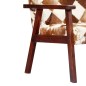 vidaXL Sillón de cuero auténtico de cabra blanco y marrón vidaXL Sillón de cuero auténtico de cabra blanco y marrón