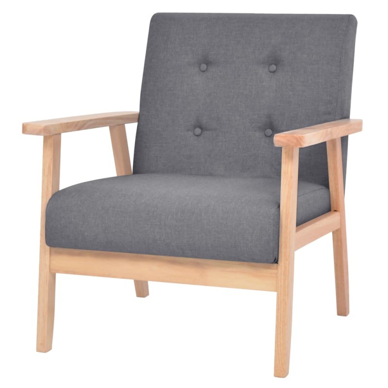 vidaXL Sillón de tela gris oscuro vidaXL Sillón de tela gris oscuro