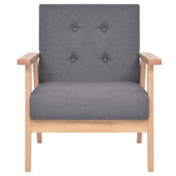 vidaXL Sillón de tela gris oscuro