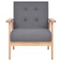 vidaXL Sillón de tela gris oscuro vidaXL Sillón de tela gris oscuro