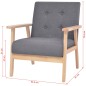 vidaXL Sillón de tela gris oscuro vidaXL Sillón de tela gris oscuro