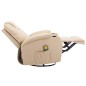vidaXL Sillón de masaje mecedora de cuero sintético crema