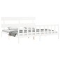 vidaXL Estructura de cama con cabecero madera maciza blanco 200x200 cm vidaXL Estructura de cama con cabecero madera maciza blanco 200x200 cm