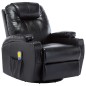 vidaXL Sillón de masaje mecedora de cuero sintético negro vidaXL Sillón de masaje mecedora de cuero sintético negro