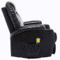 vidaXL Sillón de masaje mecedora de cuero sintético negro vidaXL Sillón de masaje mecedora de cuero sintético negro
