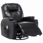 vidaXL Sillón de masaje mecedora de cuero sintético negro vidaXL Sillón de masaje mecedora de cuero sintético negro