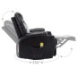vidaXL Sillón de masaje mecedora de cuero sintético negro vidaXL Sillón de masaje mecedora de cuero sintético negro
