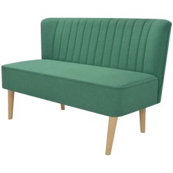 vidaXL Sofá de tela verde 117x55,5x77 cm  