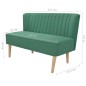 vidaXL Sofá de tela verde 117x55,5x77 cm vidaXL Sofá de tela verde 117x55,5x77 cm