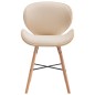 vidaXL Sillas de comedor 2 uds cuero sintético y madera curvada crema vidaXL Sillas de comedor 2 uds cuero sintético y madera curvada crema