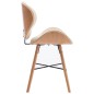 vidaXL Sillas de comedor 2 uds cuero sintético y madera curvada crema vidaXL Sillas de comedor 2 uds cuero sintético y madera curvada crema