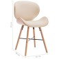 vidaXL Sillas de comedor 2 uds cuero sintético y madera curvada crema vidaXL Sillas de comedor 2 uds cuero sintético y madera curvada crema