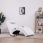 vidaXL Diván de masaje con almohada de cuero sintético blanco vidaXL Diván de masaje con almohada de cuero sintético blanco