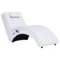 vidaXL Diván de masaje con almohada de cuero sintético blanco vidaXL Diván de masaje con almohada de cuero sintético blanco