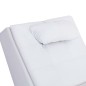 vidaXL Diván de masaje con almohada de cuero sintético blanco vidaXL Diván de masaje con almohada de cuero sintético blanco