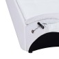 vidaXL Diván de masaje con almohada de cuero sintético blanco vidaXL Diván de masaje con almohada de cuero sintético blanco