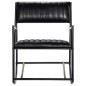 vidaXL Silla mecedora de cuero auténtico negro vidaXL Silla mecedora de cuero auténtico negro