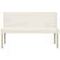 vidaXL Banco de cuero sintético 139,5 cm color crema