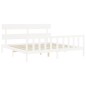 vidaXL Estructura de cama con cabecero madera maciza blanco 200x200 cm vidaXL Estructura de cama con cabecero madera maciza blanco 200x200 cm