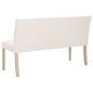 vidaXL Banco de cuero sintético 139,5 cm color crema