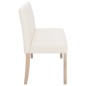 vidaXL Banco de cuero sintético 139,5 cm color crema