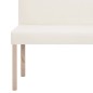 vidaXL Banco de cuero sintético 139,5 cm color crema