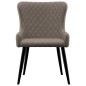 vidaXL Sillas de comedor 2 unidades tela gris taupé vidaXL Sillas de comedor 2 unidades tela gris taupé