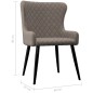 vidaXL Sillas de comedor 2 unidades tela gris taupé vidaXL Sillas de comedor 2 unidades tela gris taupé