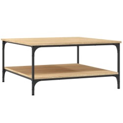 vidaXL Mesa de centro madera de ingeniería roble Sonoma 80x80x40 cm