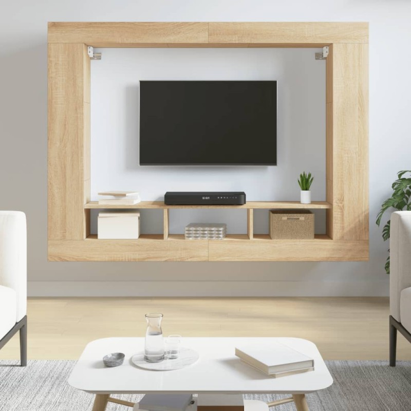 vidaXL Mueble de TV madera de ingeniería roble Sonoma 152x22x113 cm vidaXL Mueble de TV madera de ingeniería roble Sonoma 152x22x113 cm