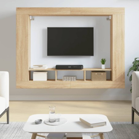 vidaXL Mueble de TV madera de ingeniería roble Sonoma 152x22x113 cm