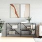 vidaXL Mesa consola hierro y madera ingeniería gris Sonoma 160x30x75cm vidaXL Mesa consola hierro y madera ingeniería gris Sonoma 160x30x75cm