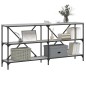 vidaXL Mesa consola hierro y madera ingeniería gris Sonoma 160x30x75cm vidaXL Mesa consola hierro y madera ingeniería gris Sonoma 160x30x75cm