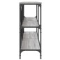 vidaXL Mesa consola hierro y madera ingeniería gris Sonoma 160x30x75cm vidaXL Mesa consola hierro y madera ingeniería gris Sonoma 160x30x75cm