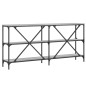 vidaXL Mesa consola hierro y madera ingeniería gris Sonoma 160x30x75cm vidaXL Mesa consola hierro y madera ingeniería gris Sonoma 160x30x75cm