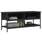 vidaXL Mueble de TV madera contrachapada negro 100x35x45 cm