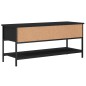 vidaXL Mueble de TV madera contrachapada negro 100x35x45 cm