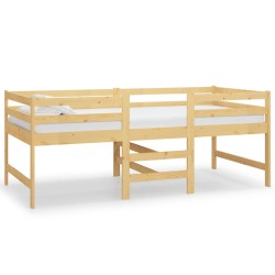 vidaXL Estructura de cama madera maciza de pino 90x200 cm