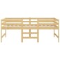 vidaXL Estructura de cama madera maciza de pino 90x200 cm