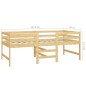 vidaXL Estructura de cama madera maciza de pino 90x200 cm