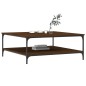 vidaXL Mesa de centro madera de ingeniería marrón roble 100x100x40 cm vidaXL Mesa de centro madera de ingeniería marrón roble 100x100x40 cm