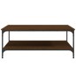 vidaXL Mesa de centro madera de ingeniería marrón roble 100x100x40 cm vidaXL Mesa de centro madera de ingeniería marrón roble 100x100x40 cm