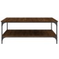 vidaXL Mesa de centro madera de ingeniería marrón roble 100x100x40 cm vidaXL Mesa de centro madera de ingeniería marrón roble 100x100x40 cm