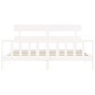 vidaXL Estructura de cama con cabecero madera maciza blanco 200x200 cm vidaXL Estructura de cama con cabecero madera maciza blanco 200x200 cm