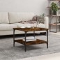 vidaXL Mesa de centro madera de ingeniería roble ahumado 55x55x40 cm