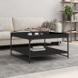vidaXL Mesa de centro madera de ingeniería y hierro negro 80x80x45 cm vidaXL Mesa de centro madera de ingeniería y hierro negro 80x80x45 cm