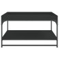 vidaXL Mesa de centro madera de ingeniería y hierro negro 80x80x45 cm vidaXL Mesa de centro madera de ingeniería y hierro negro 80x80x45 cm